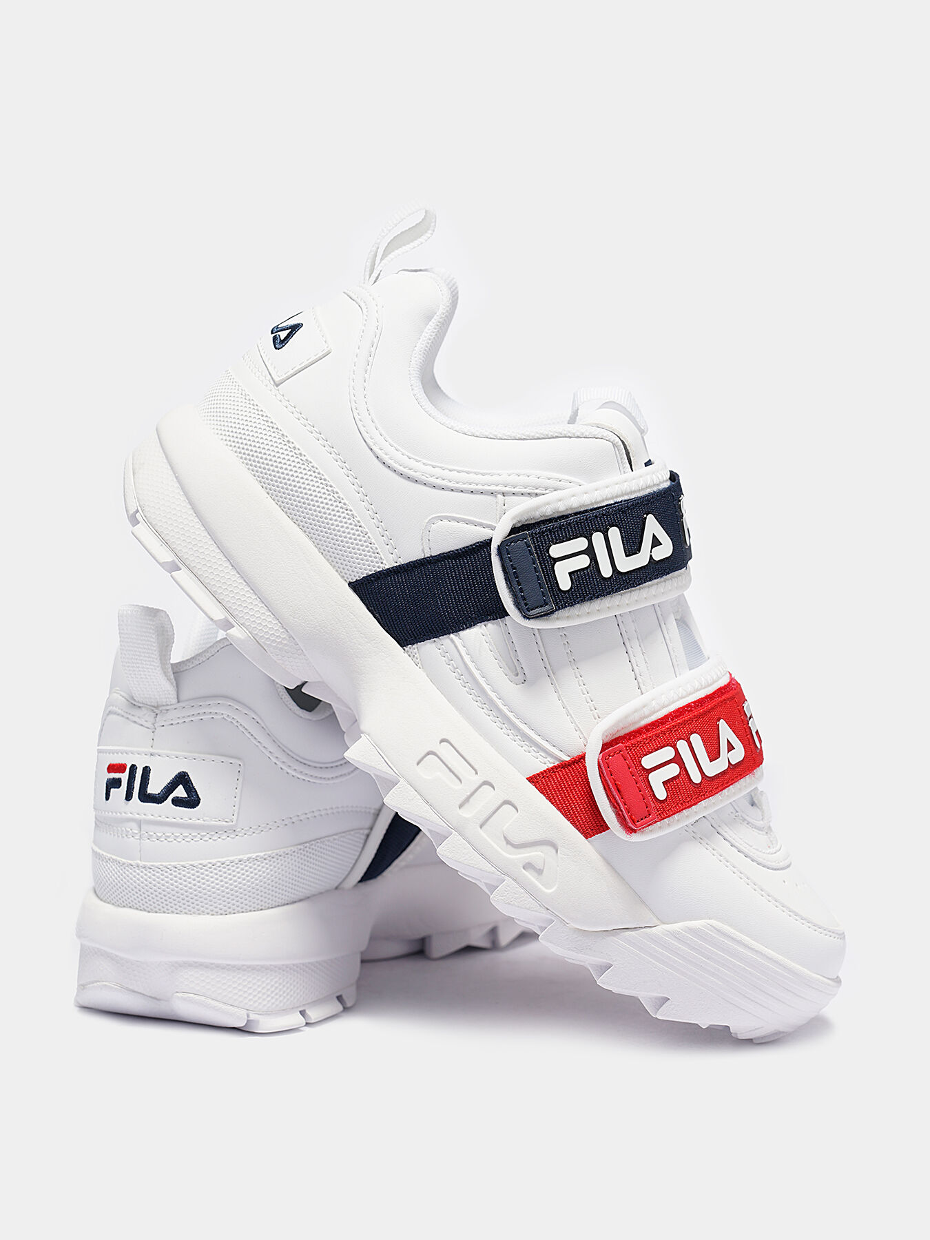 DISRUPTOR STRAPS Black sneakers with contrasting logo print brand