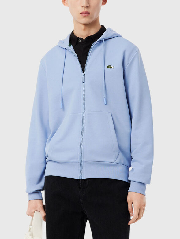 Cotton sweatshirt with logo embroidery - 1