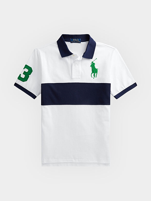 White Polo shirt with logo embroidery - 1
