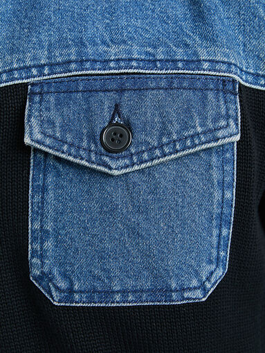 Bimaterial hooded sweatshirt - 4