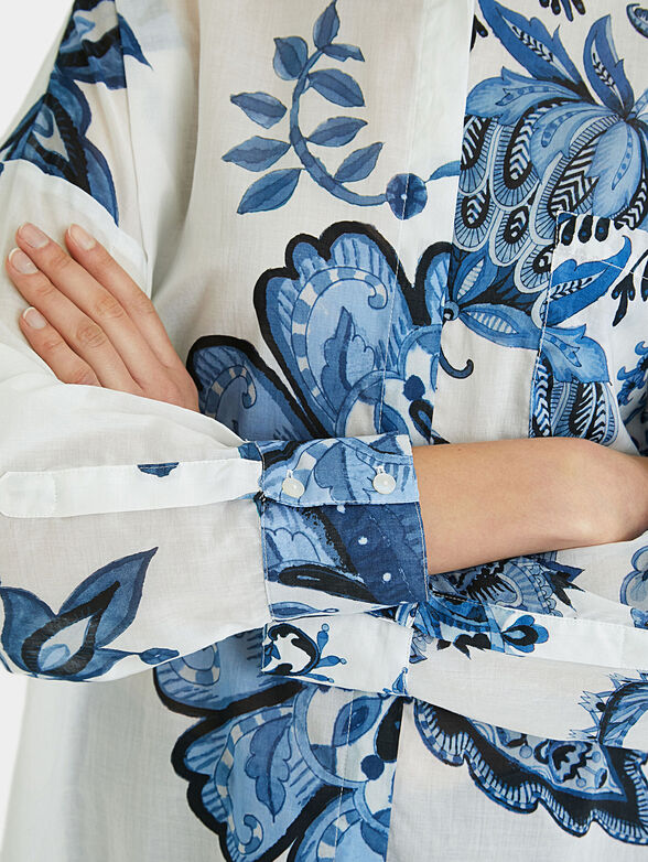 INARA Cotton shirt with floral print - 2