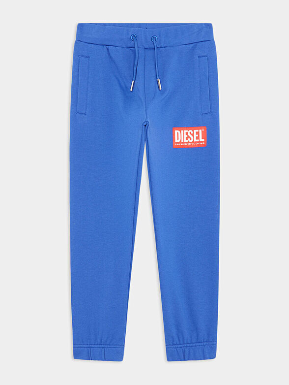 Black trousers with contrasting logo detail - 1