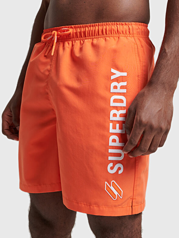 Beach shorts in black color - 1