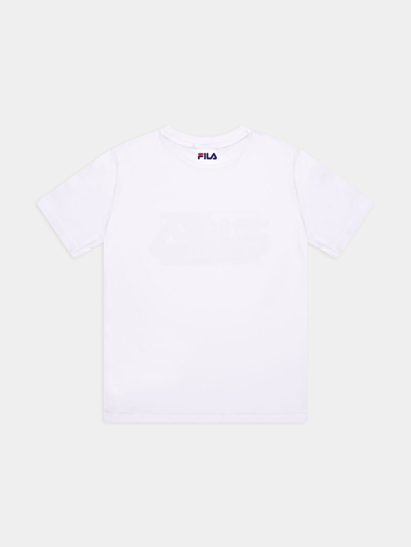 BERKELEY white T-shirt with multicolor logo print - 3