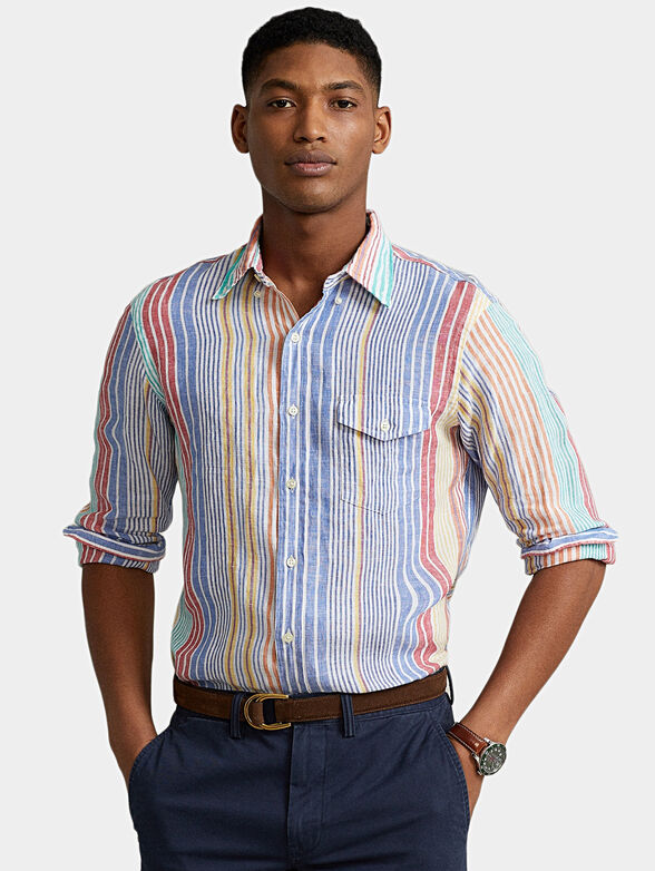 Shirt with multicolor print - 1