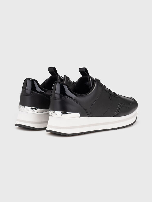 Leather sports shoes with logo - 3