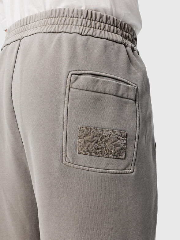 Cotton pants with embroidered logo - 3
