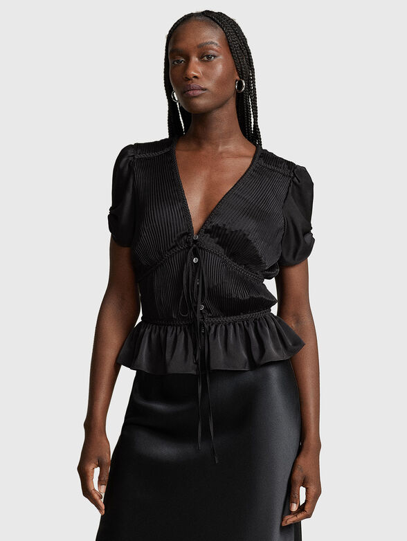 Short sleeve black blouse NYA  - 0