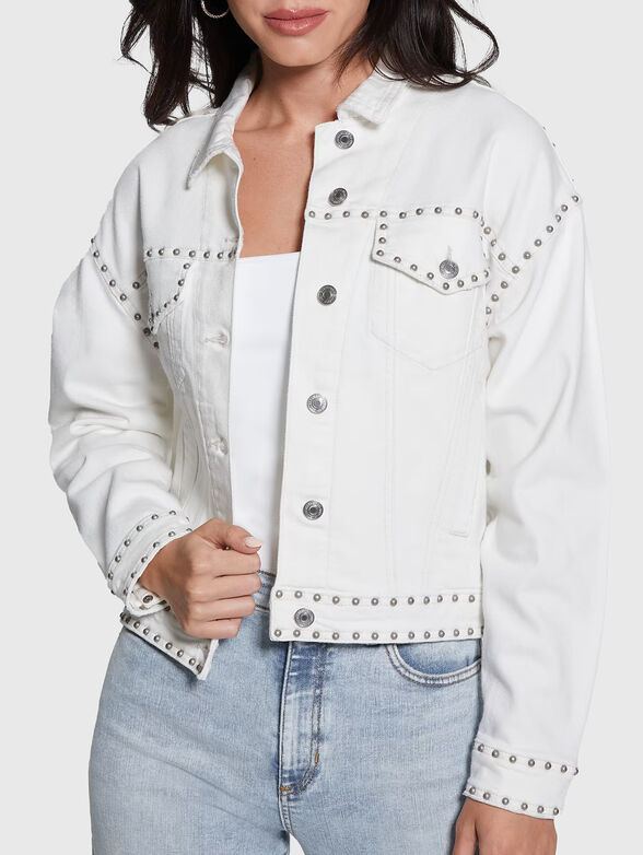 CLARA back print denim jacket - 4