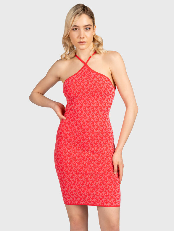 Mini dress with halter neckline - 1