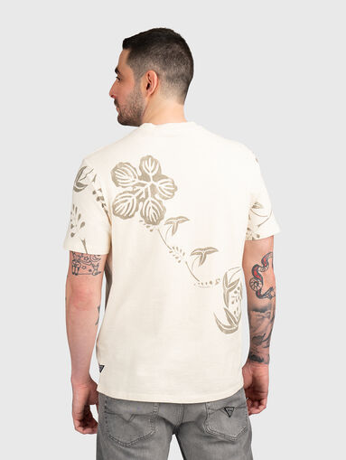 Cotton T-shirt with floral motifs - 3