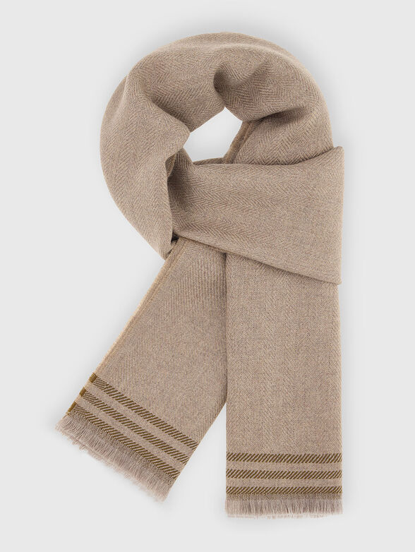 Herringbone wool scarf - 1