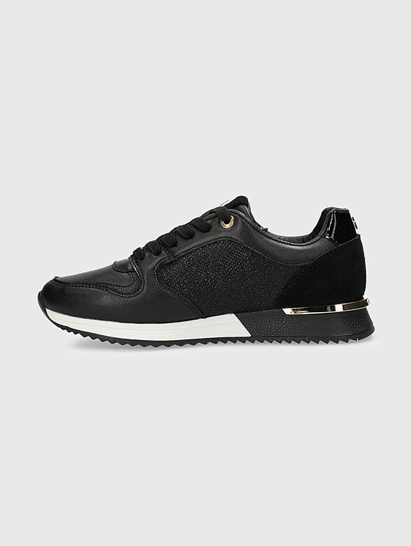 FLEUR black sports shoes with gold-colored accents - 4