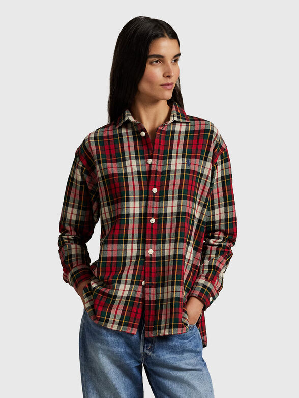Plaid cotton twill shirt - 1