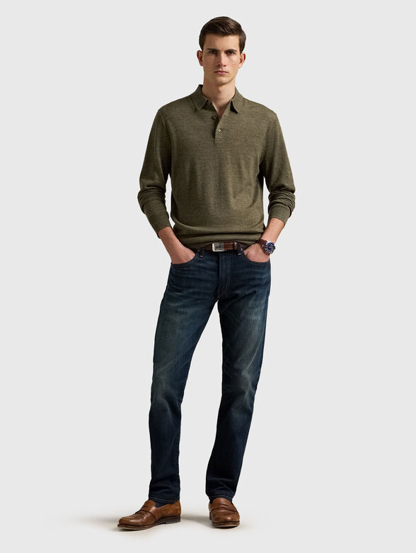 Wool sweater with classic collar - 2