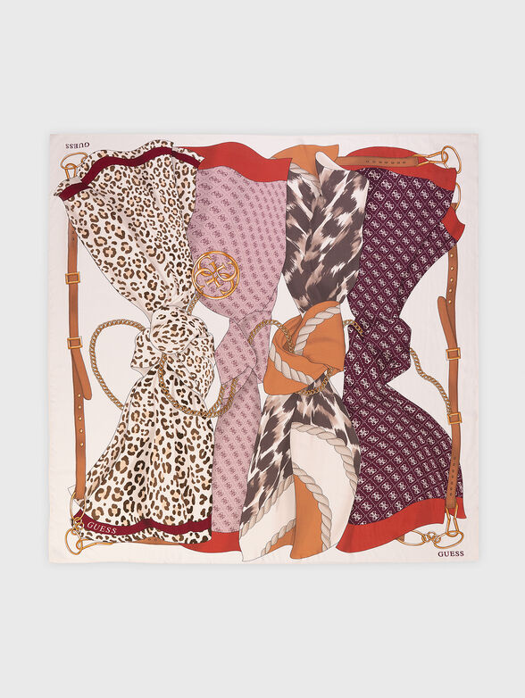 Scarf with multicoloured print - 2