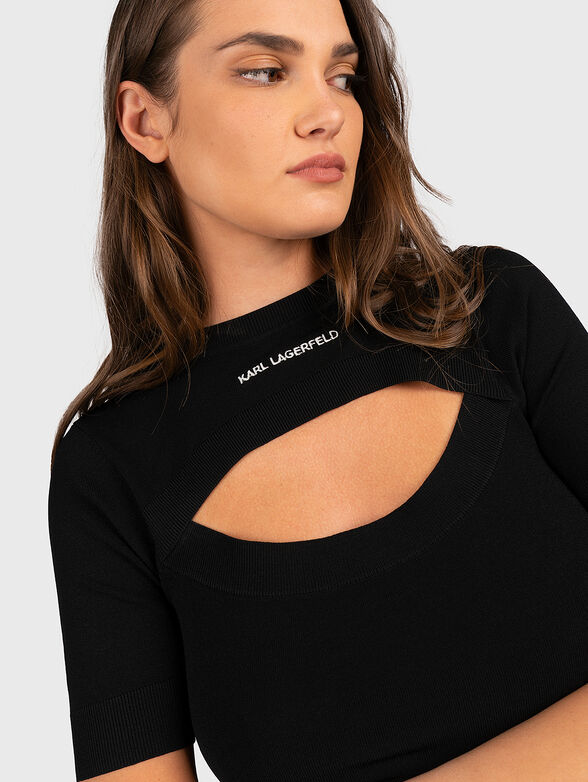 Knitted top in black color - 4