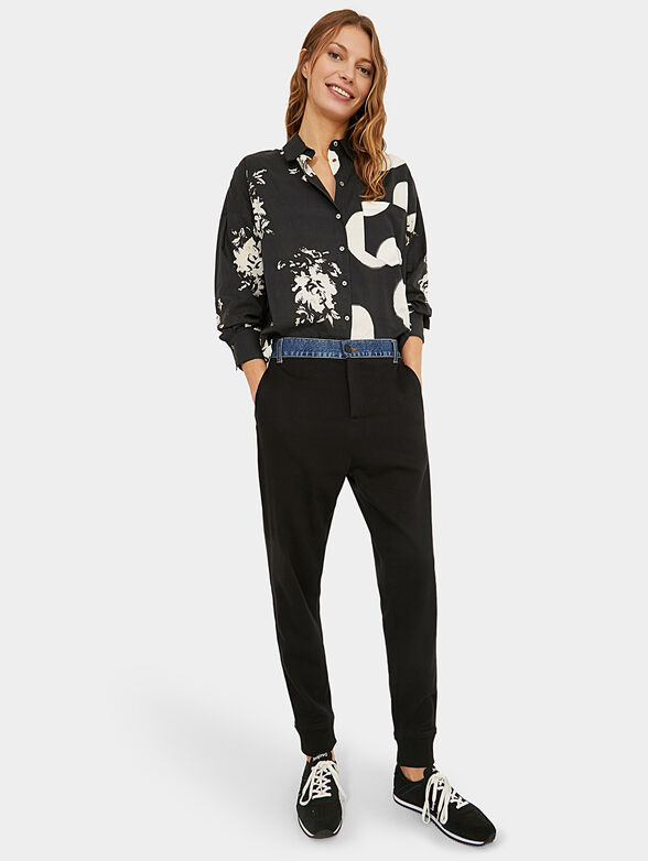 CAMERON Pants with denim inserts - 2