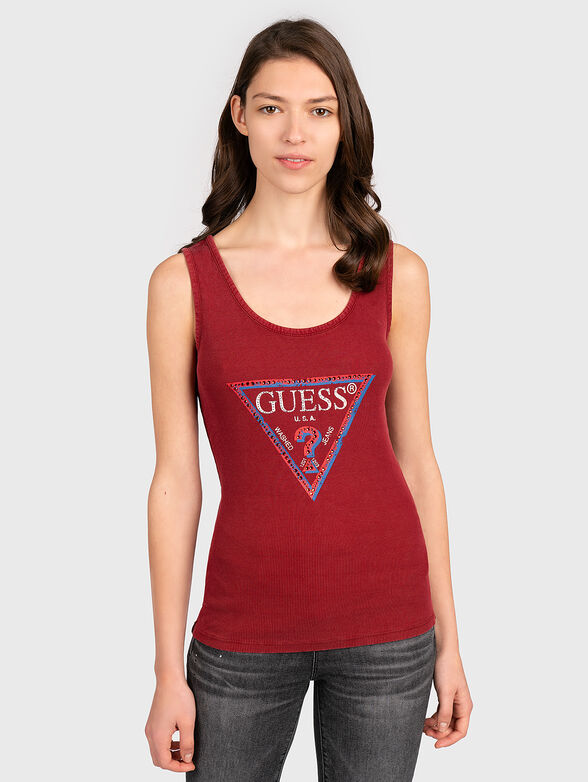 OLYMPIA Tank top with glamorous logo print - 1