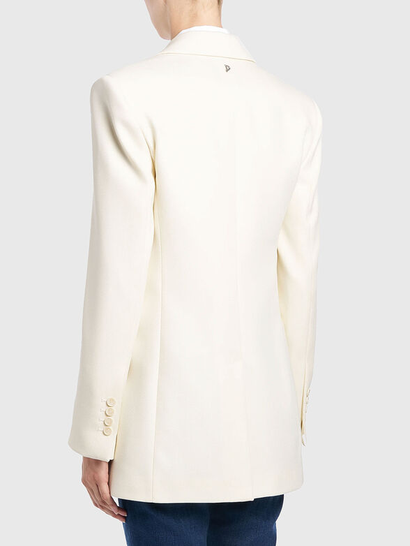 Single breasted jacket in ecru - 3