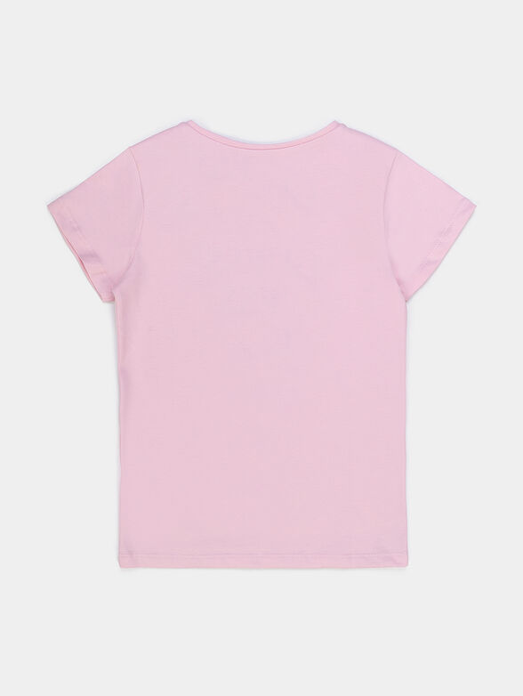 T-shirt in fuxia colour with contrast logo print - 2