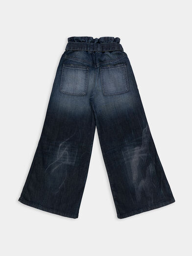 Jeans in dark blue color with wide legs - 2