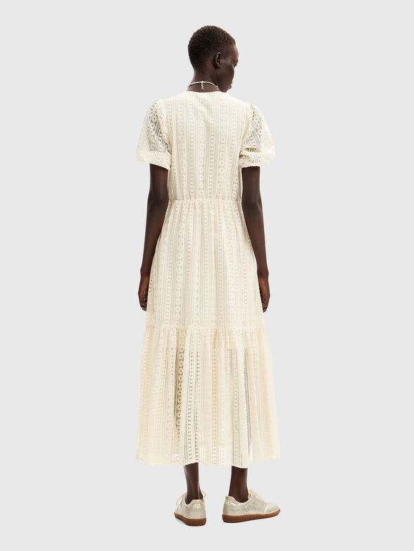 Maxi tulle dress with embroidered flowers - 2