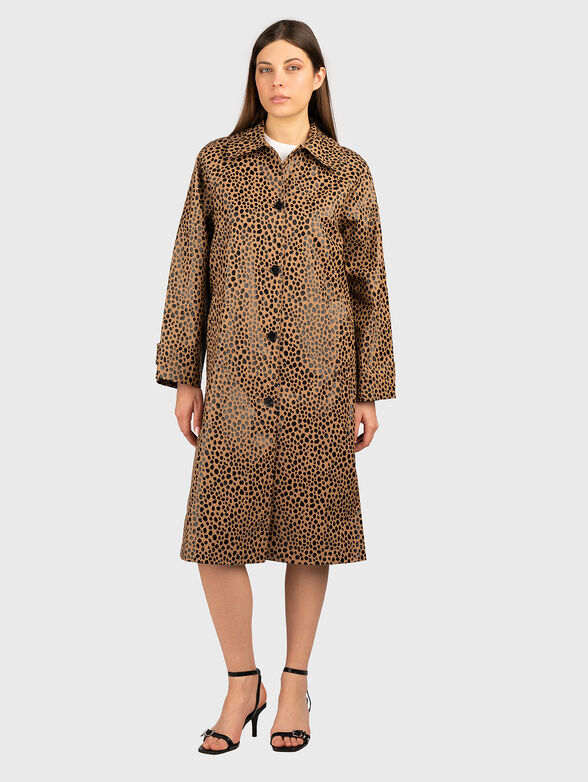 Coat with animal print - 0