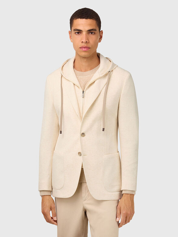 Jacket with removable hood  - 1