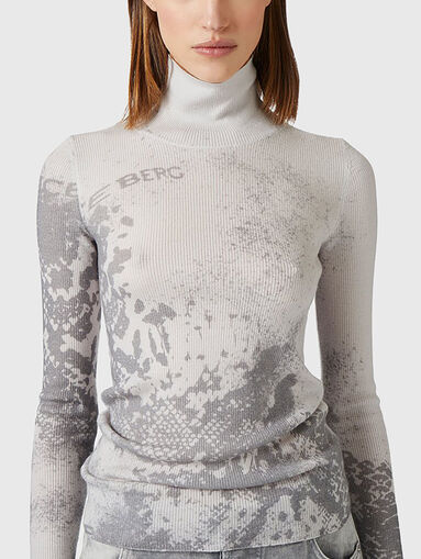 Slim wool dropped turtleneck sweater - 5