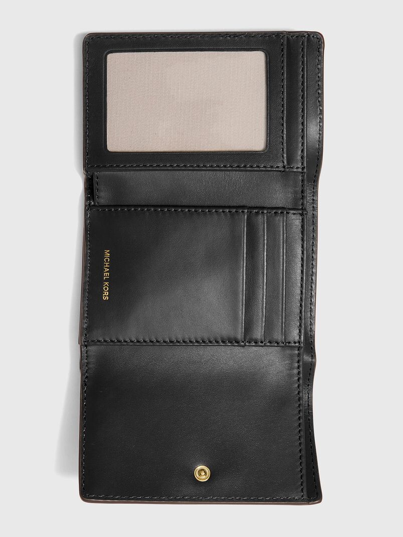 Leather wallet with logo detail - 3
