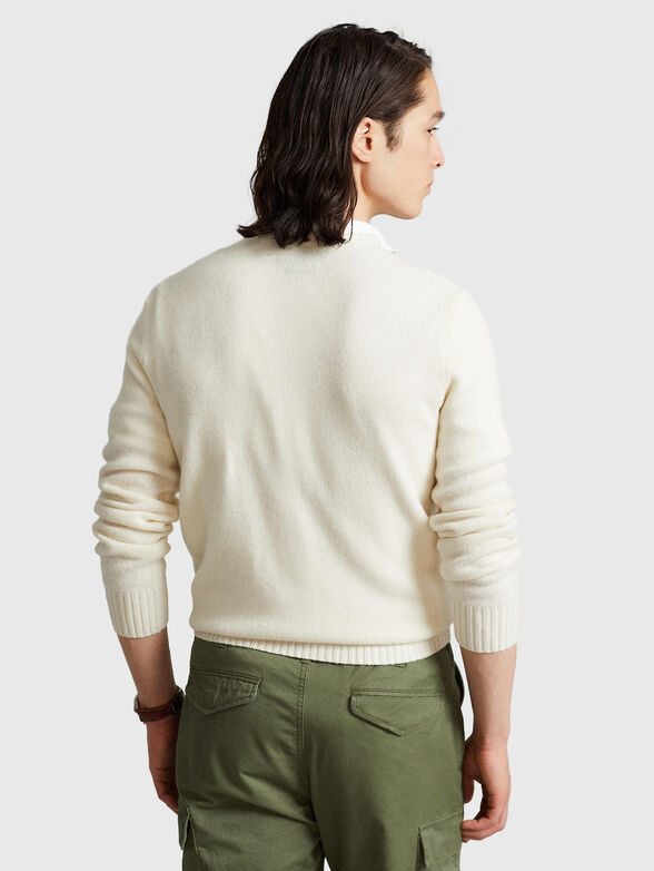 Cashmere sweater in ecru  - 3