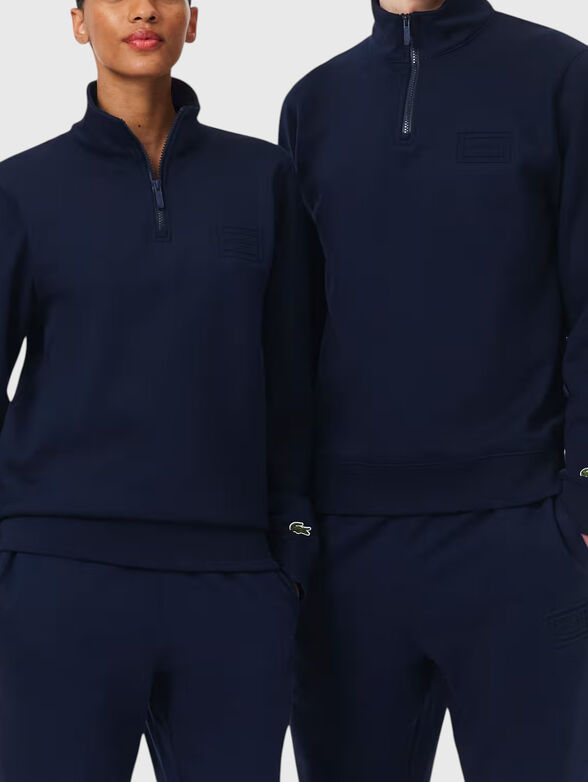 Cotton sweatshirt with zipper - 1