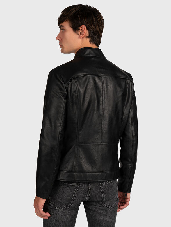 Black biker jacket in eco leather - 2