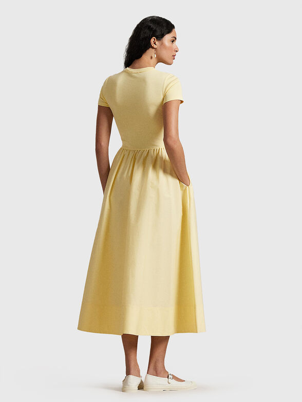 Short sleeved cotton poplin midi dress - 2