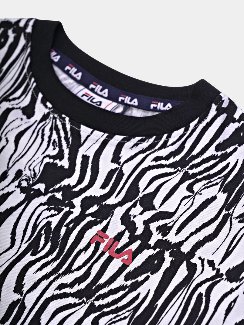 BRUGY AOP cropped T-shirt with print - 3