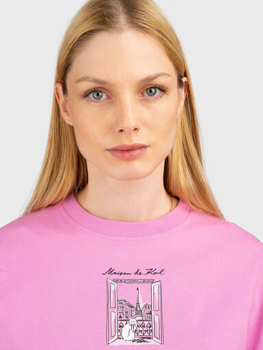 Short T-shirt with print - 4