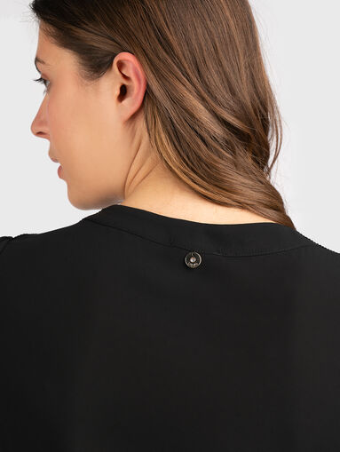 V-neck crepe blouse - 5