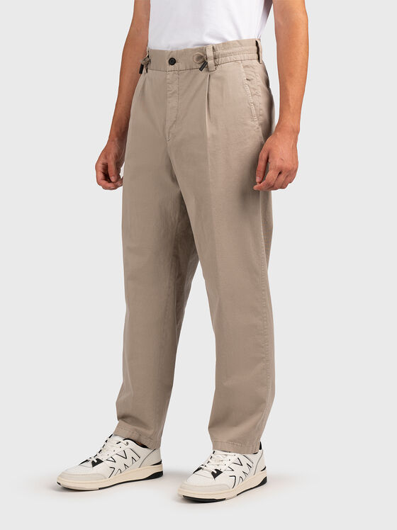 GOS beige trousers with darts - 1