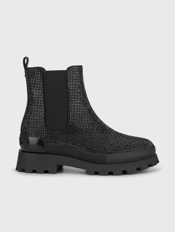 Chelsea boots with rhinestones - 1