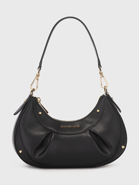 Black bag with eyelets and metal logo - 1