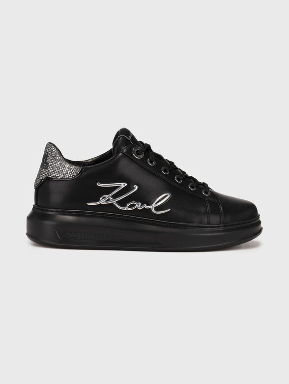 KAPRI leather sports shoes with logo detail - 1