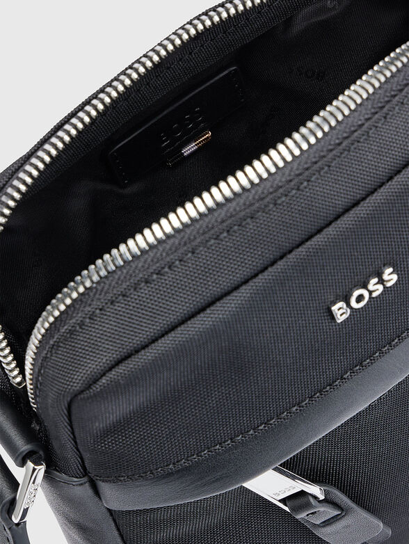 Black logo crossbody bag  - 4