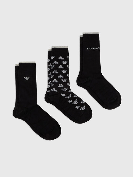 Set of three pairs of cotton socks - 1