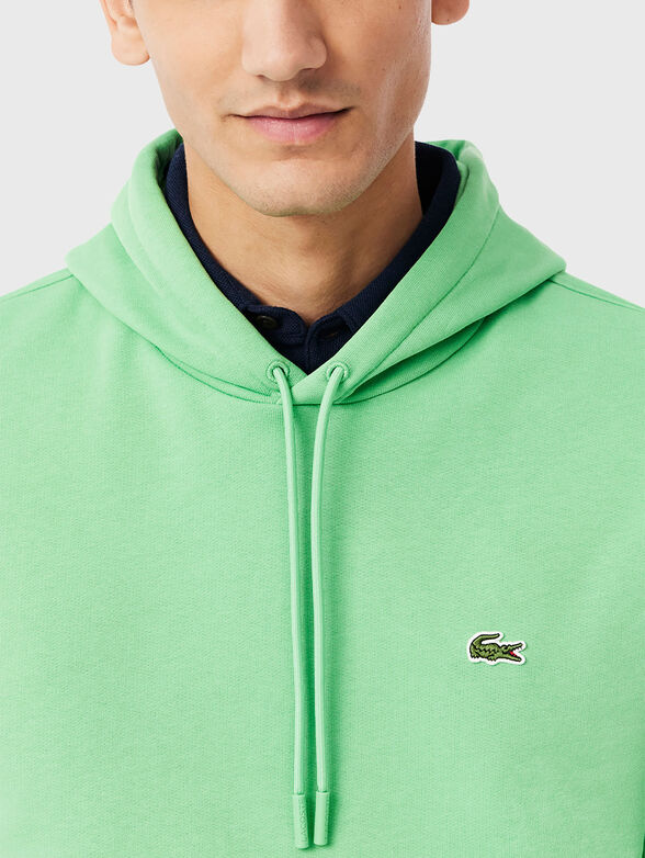Hooded sweatshirt with logo accent - 4