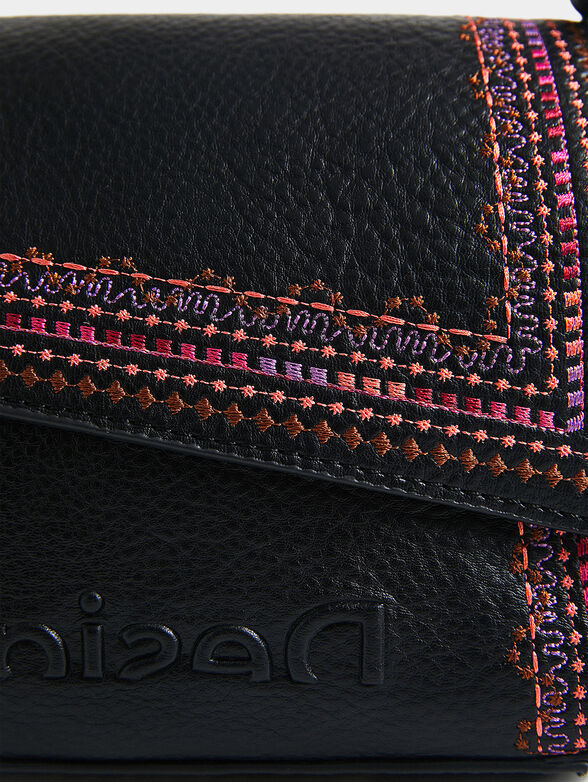 Handbag with embroideries and embossed logo - 6