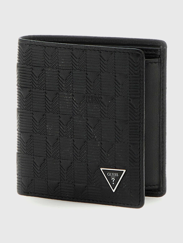 Leather wallet with logo detail - 1