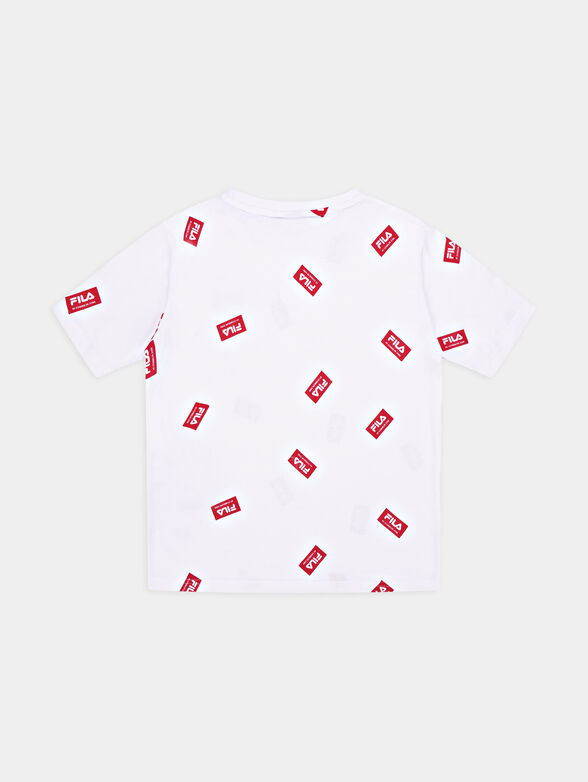 TESPE AOP white T-shirt with logo print - 2