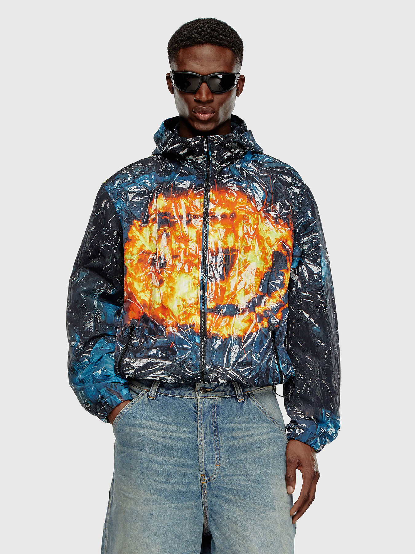 J-WARRETT-POSTER jacket with abstract print brand DIESEL