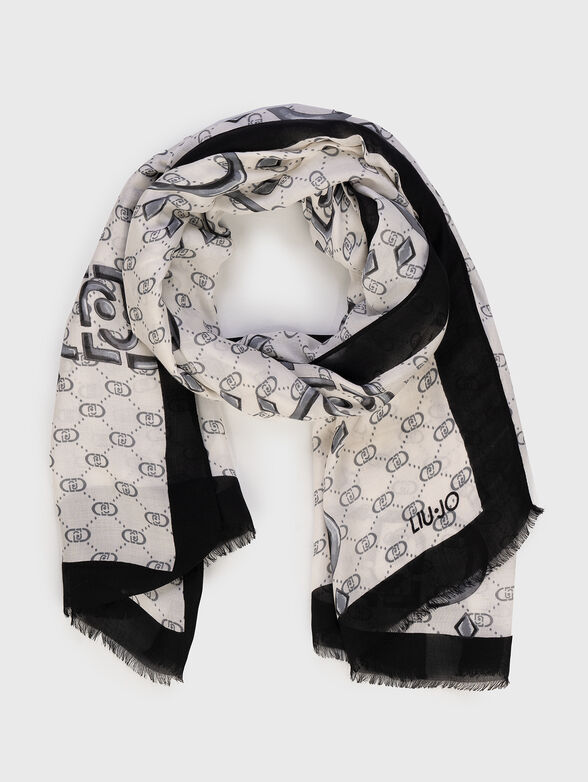 Logo print scarf - 1